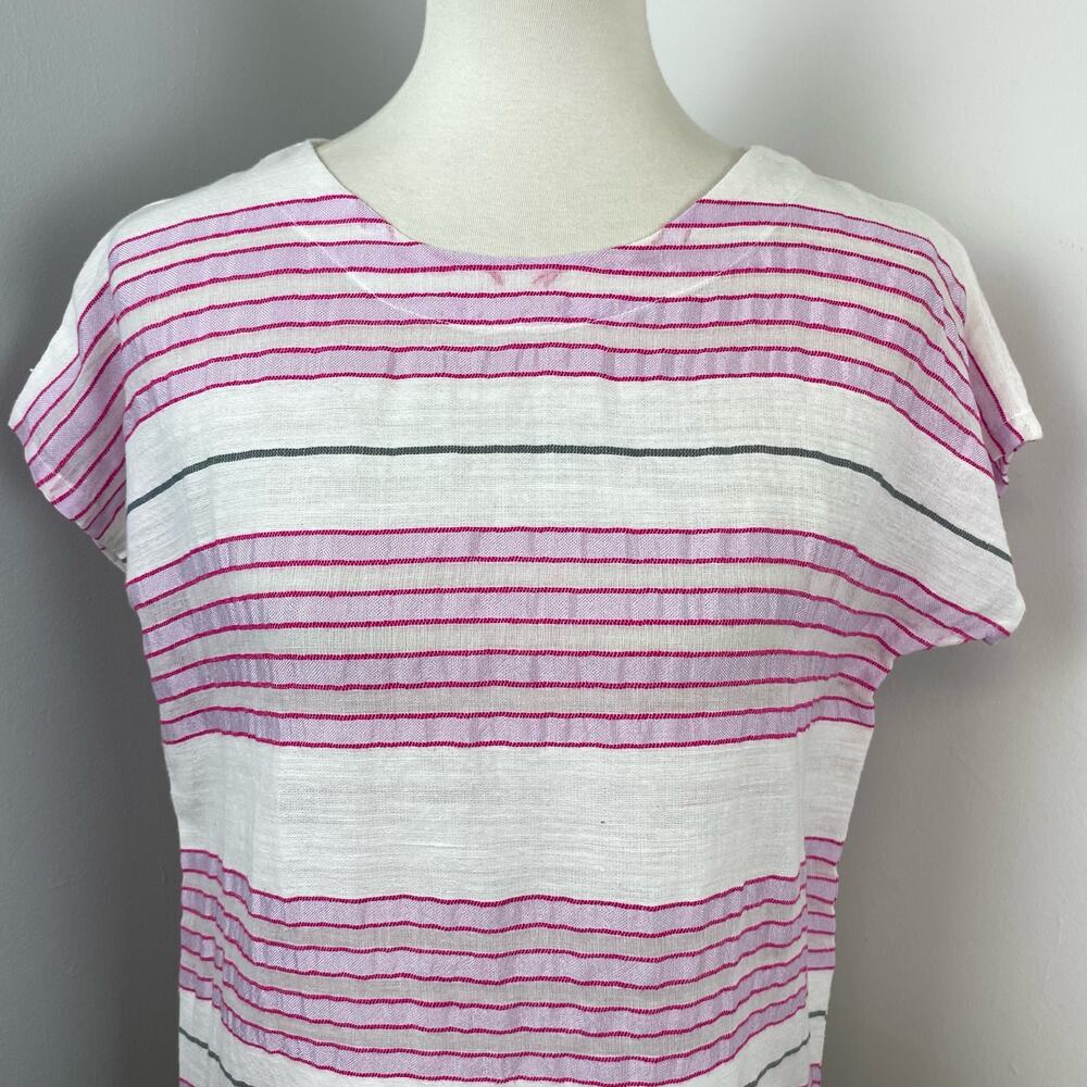 NEW Lemlem Handmade Striped Short Sleeve Top Small - Picture 2 of 7